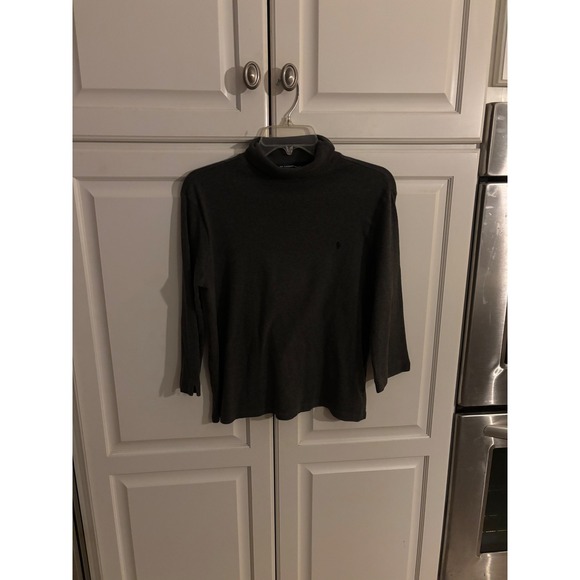 Ralph Lauren Sport Sweaters - Ralph Lauren Sport Women's Charcoal Gray Turtleneck Long Sleeve Top Size L